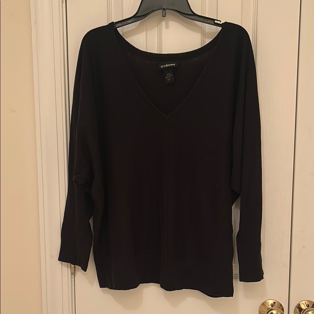 Lane Bryant Black Knit Top